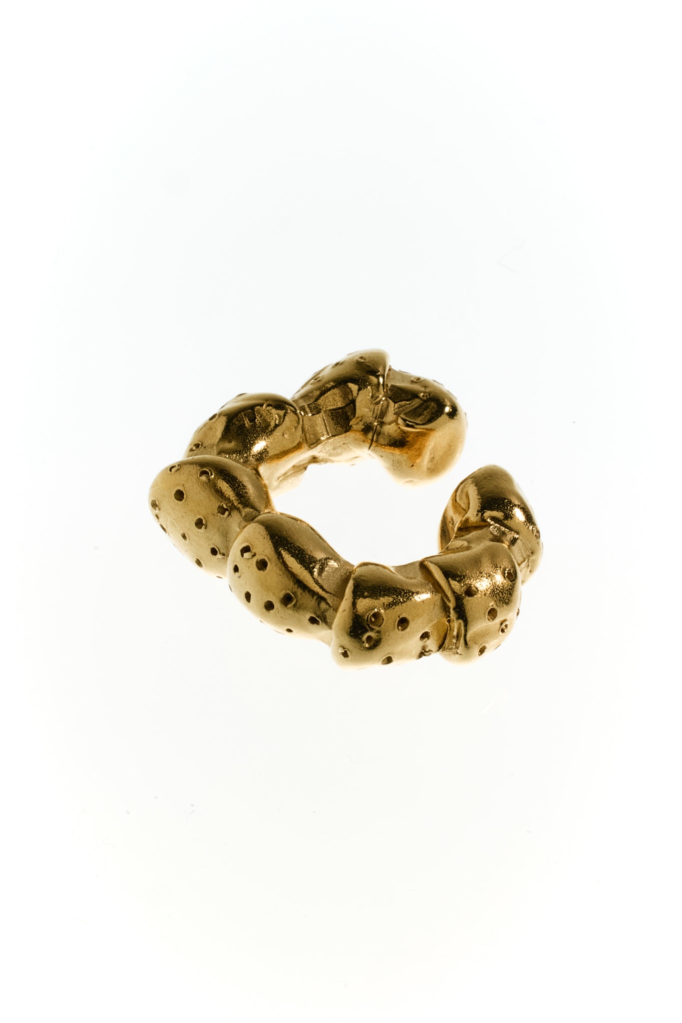 Maena Ear Cuff – 18 kt Goldplattiert Sterling Silber, Strandkrabben-Laufbein