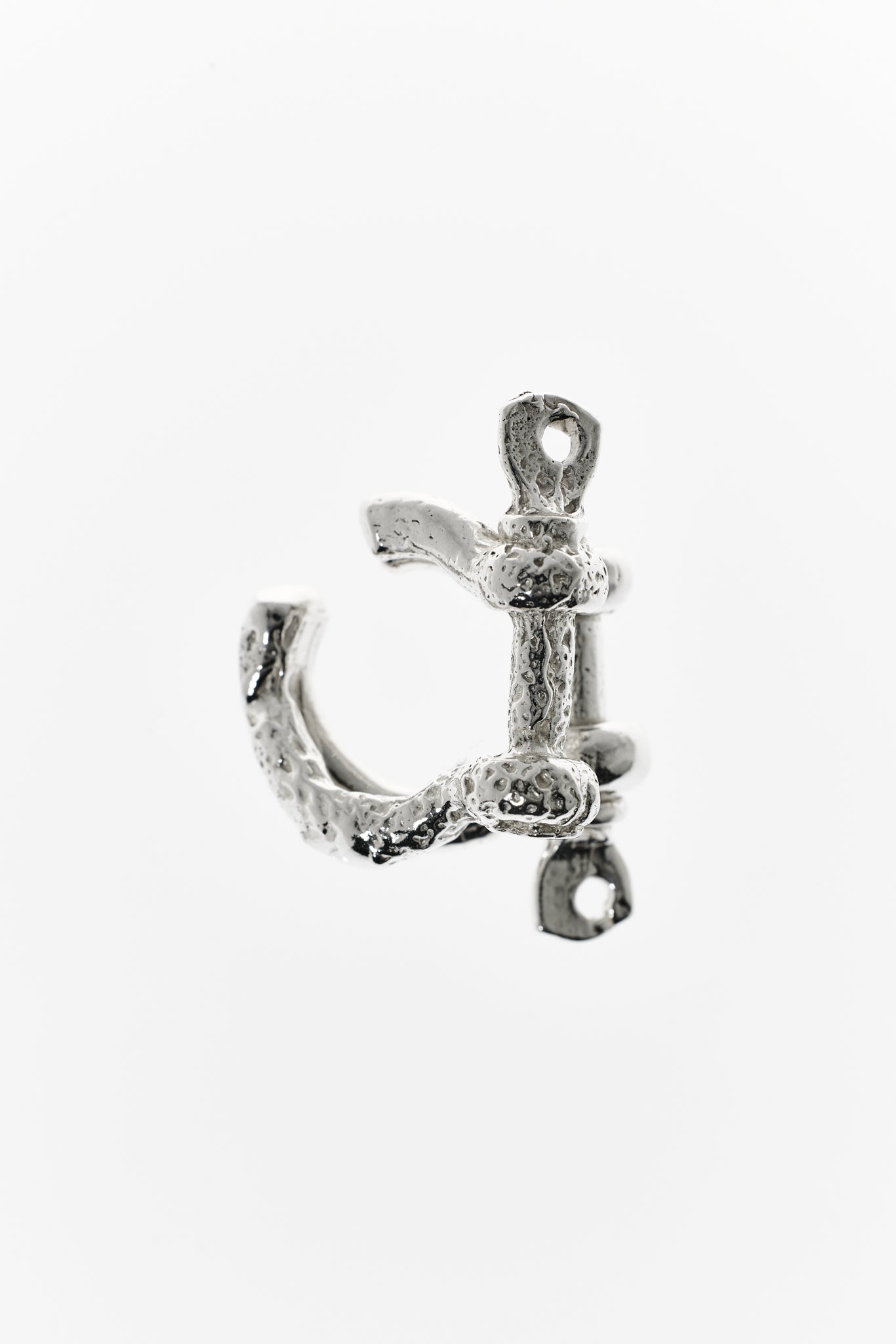 Corroded Double Shackle Ear Cuff