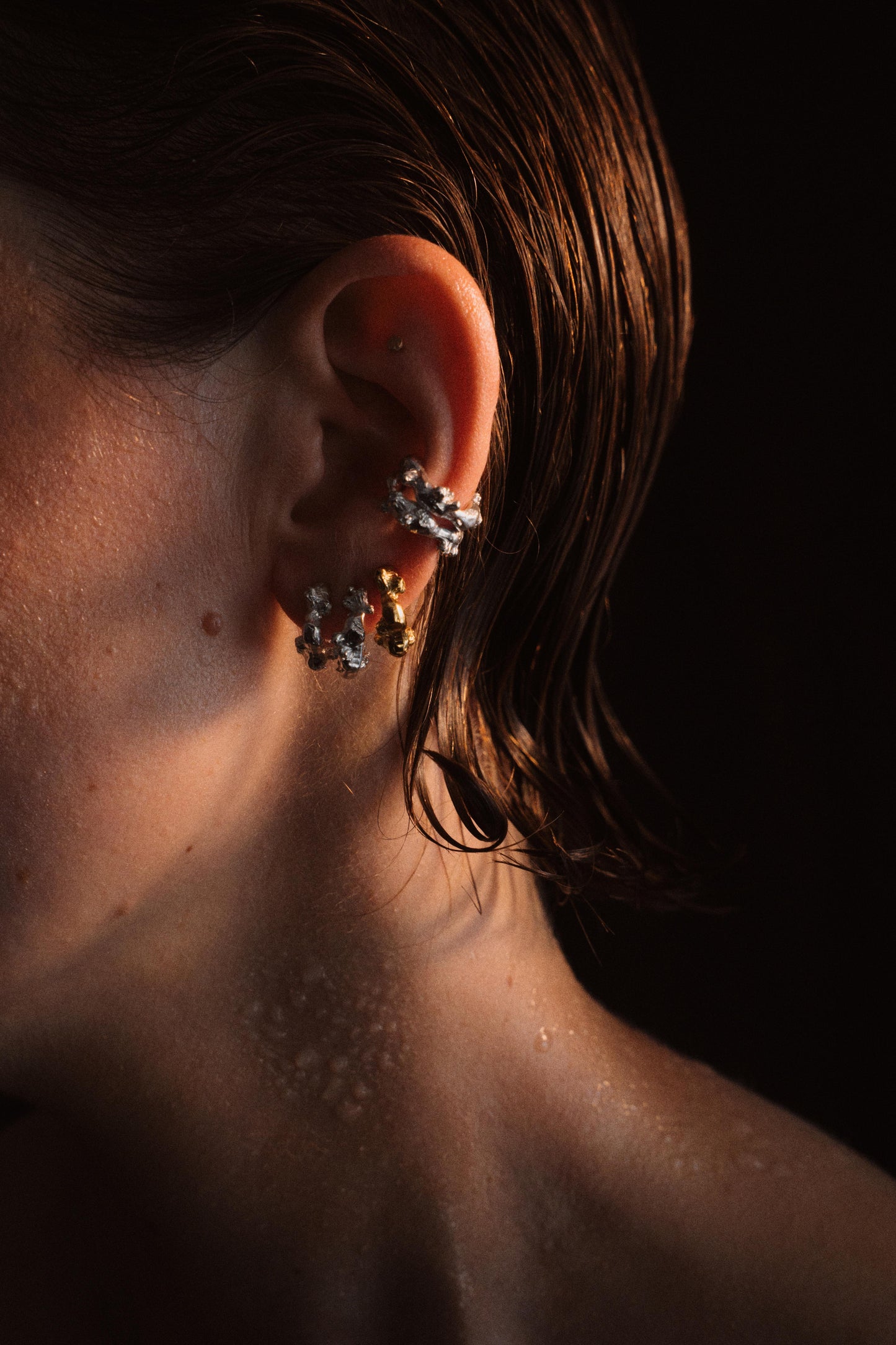 Billowed Cirripedia Ear Cuff