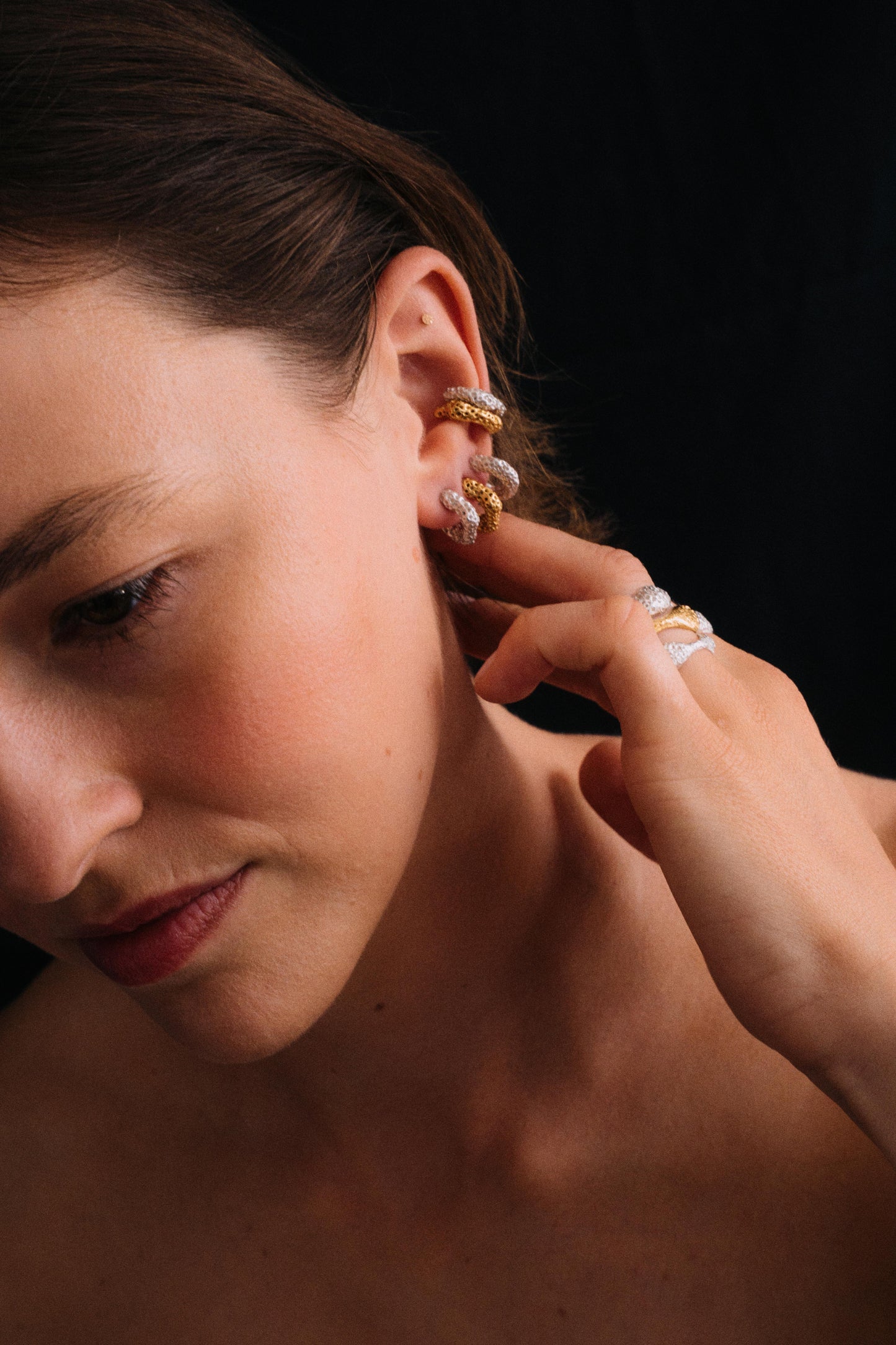 Billowed Porifera Earring