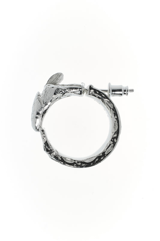 Zander-Ohrring, Sterling Silber 935, Saphirauge optional